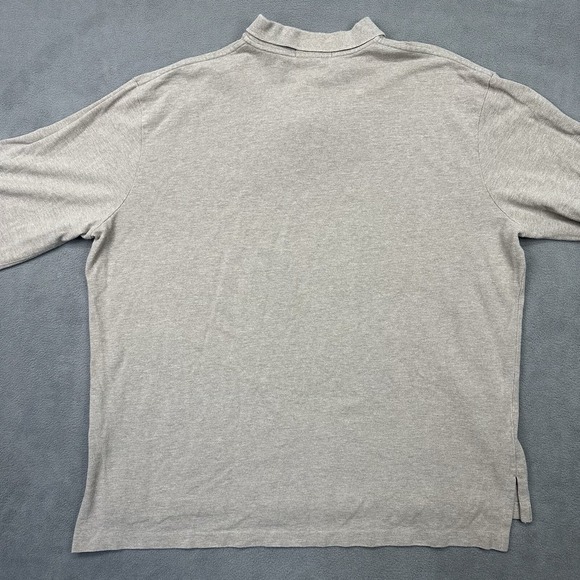 Vtg‎ Polo Ralph Lauren Size 2XL Light Brown Long Sleeve Cotton Polo Shirt Button - Picture 11 of 12